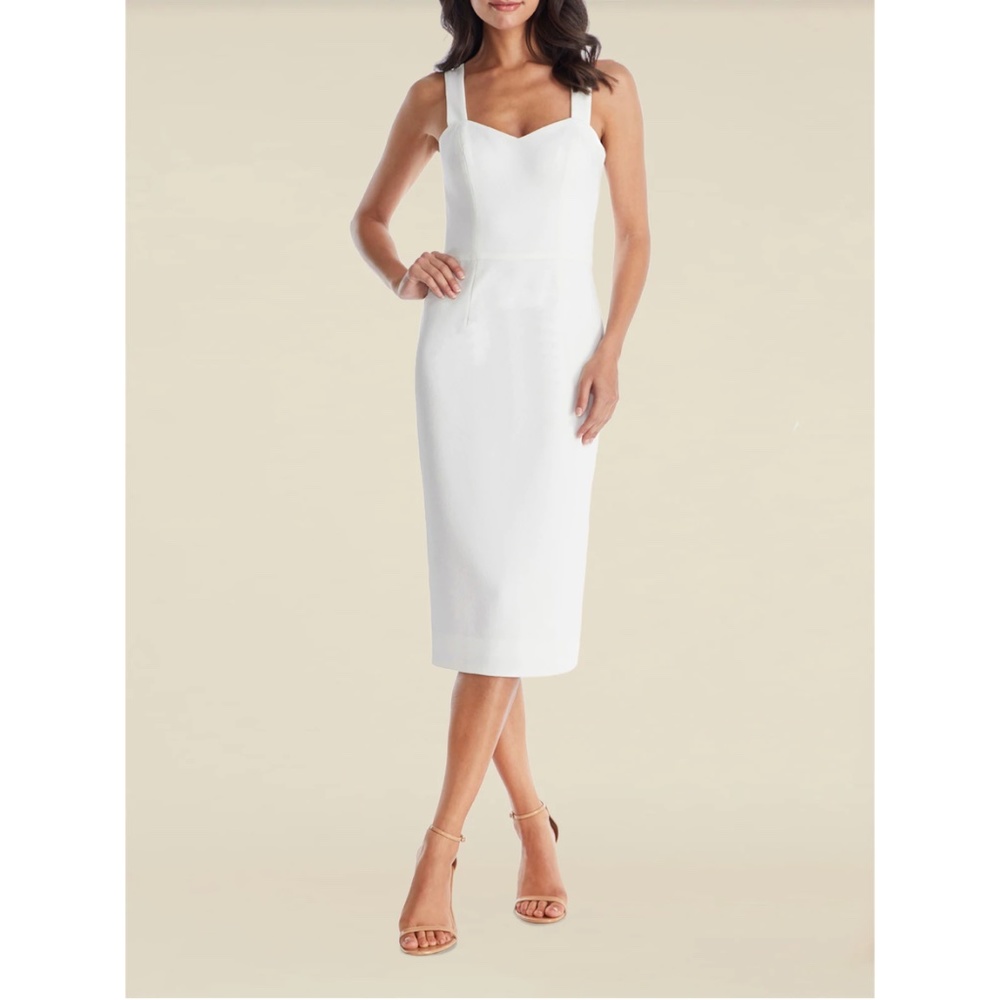 Dress the Population White Midi Dress